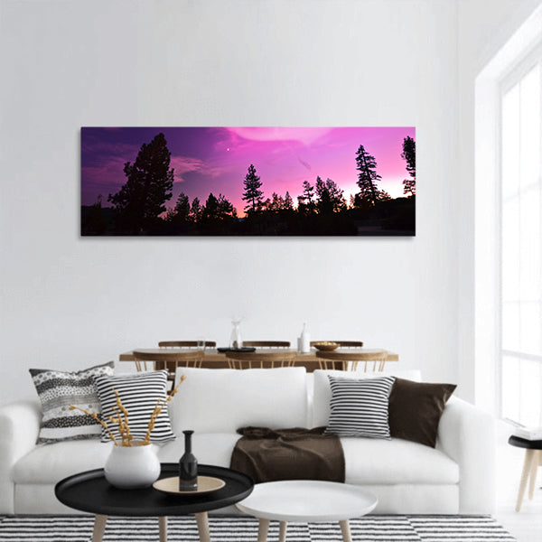 Northern Lights , Aurora Borealis panoramic canvas wall art