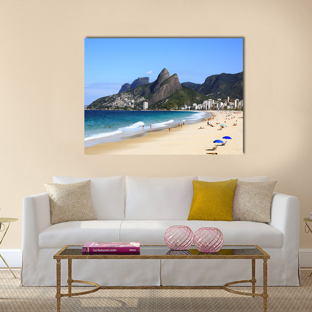view of leblon beach in de janeiro brazil multi panel canvas wall art