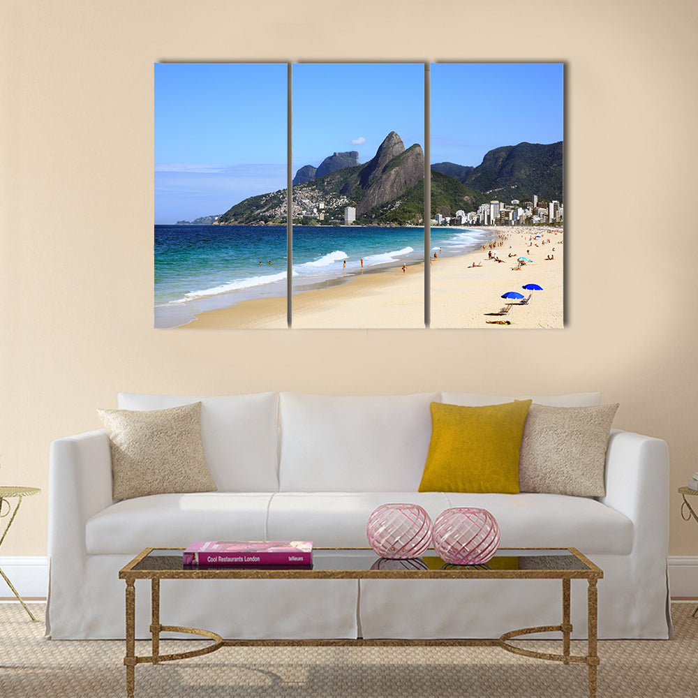 view of leblon beach in de janeiro brazil multi panel canvas wall art
