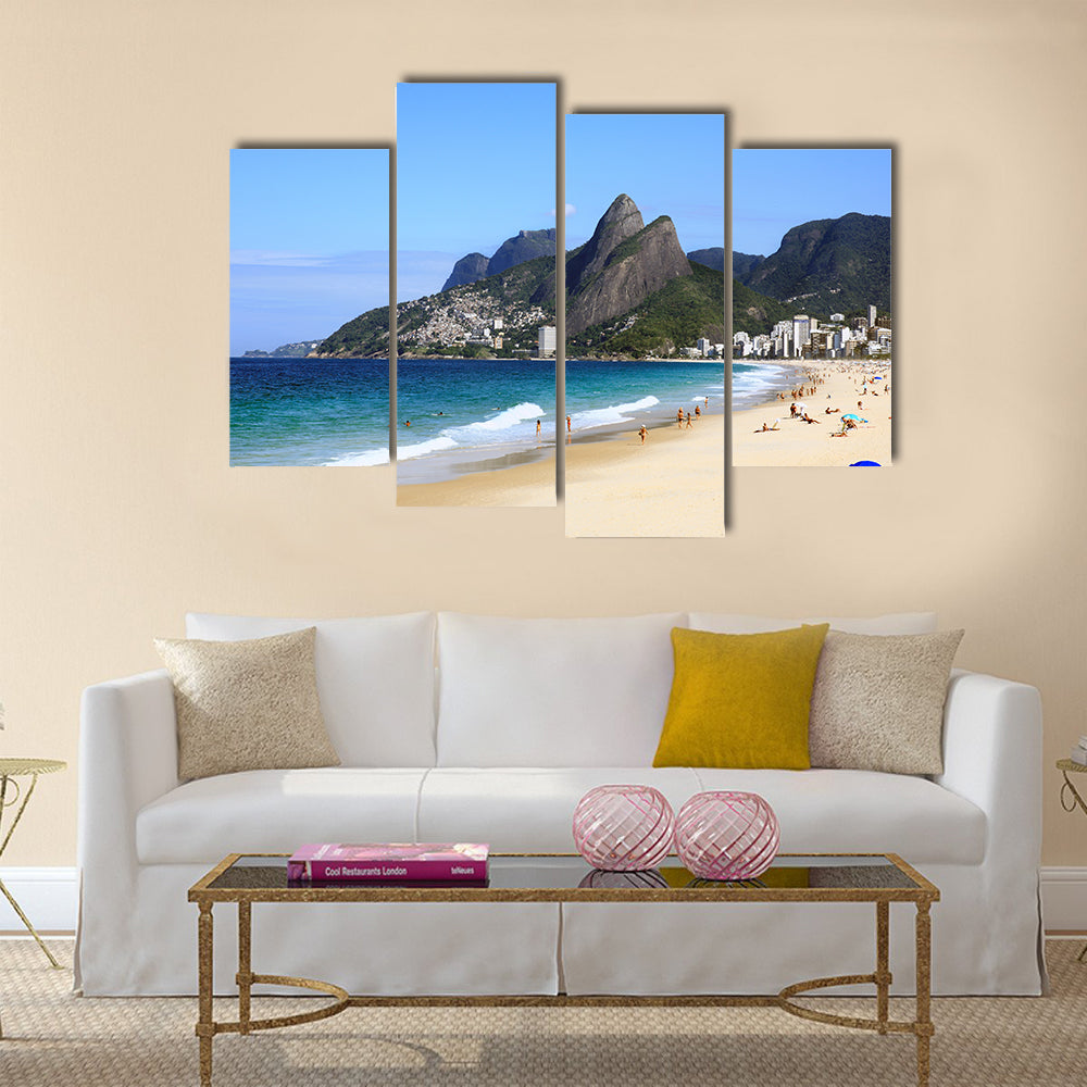 view of leblon beach in de janeiro brazil multi panel canvas wall art