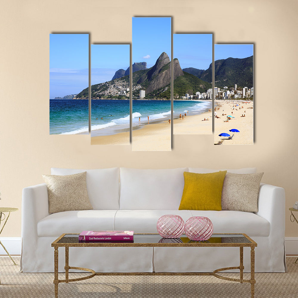 view of leblon beach in de janeiro brazil multi panel canvas wall art