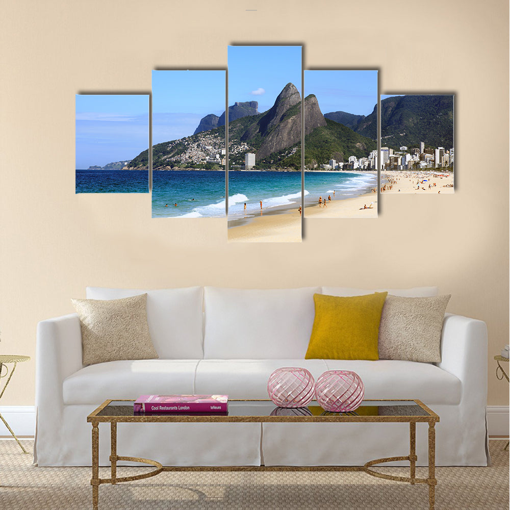 view of leblon beach in de janeiro brazil multi panel canvas wall art