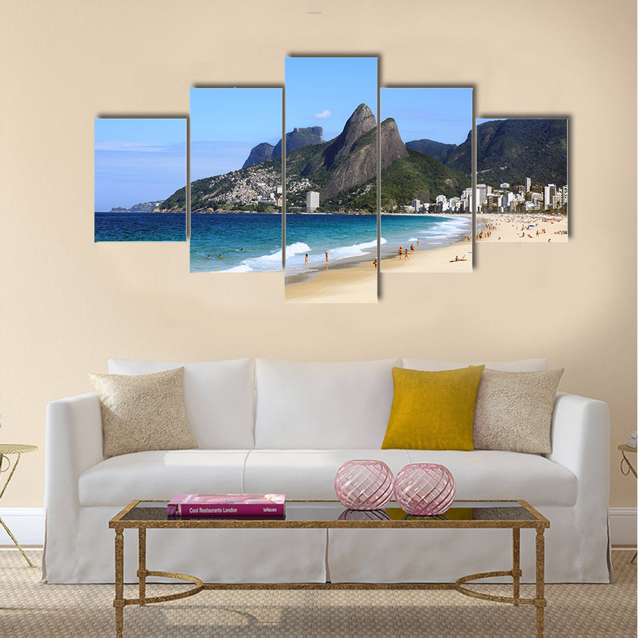 view of leblon beach in de janeiro brazil multi panel canvas wall art