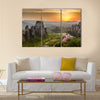 Meteora Roussanou Monastery at sunset, Greece Multi Panel Canvas Wall Art