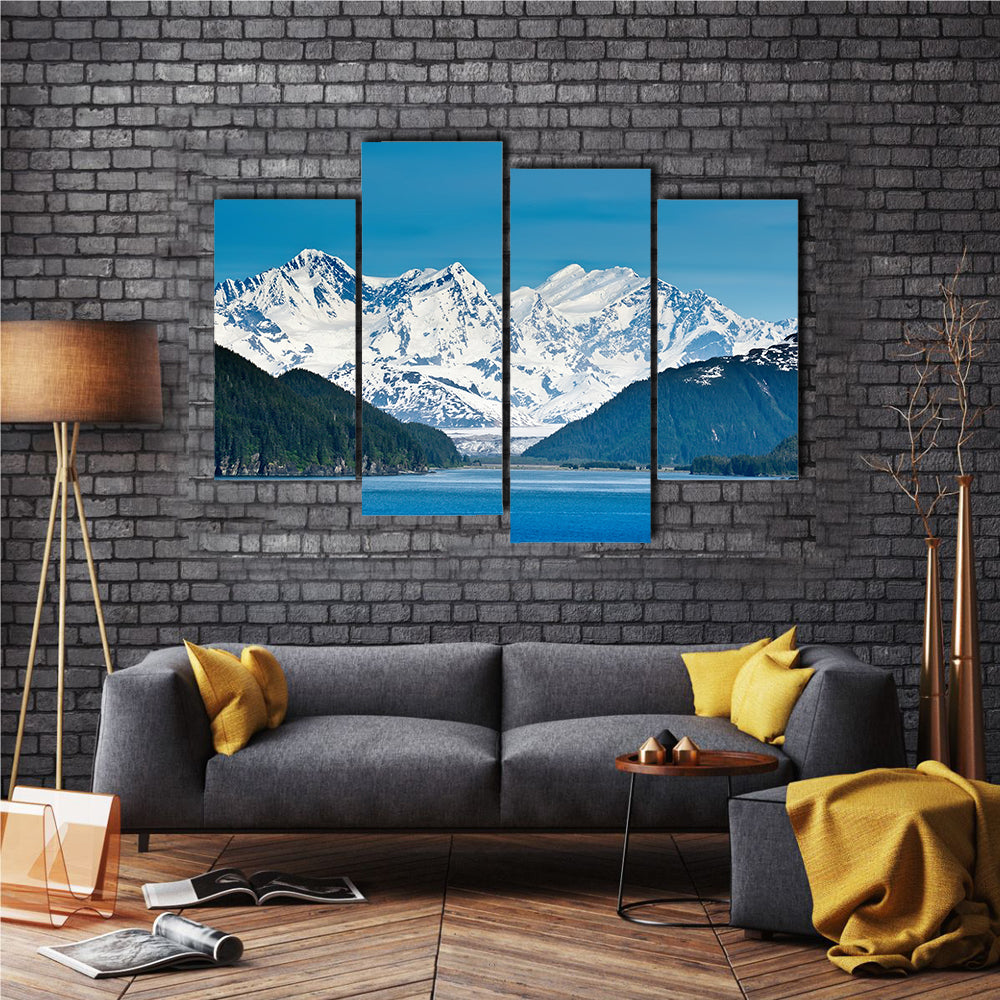 The Wilderness And Inside Passage Of The Majestic Mountains, Multi Panel Canvas Wall Art