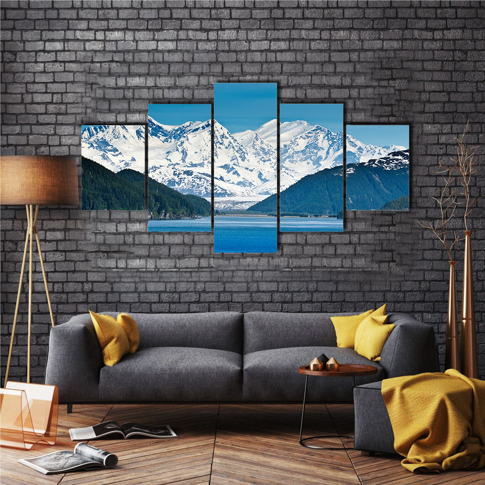 The Wilderness And Inside Passage Of The Majestic Mountains, Multi Panel Canvas Wall Art