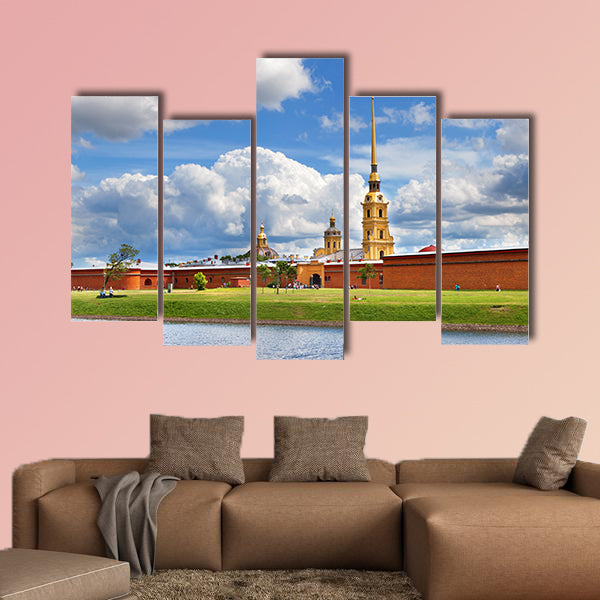 Peter and Paul Fortress, St Petersburg, Russia multi panel canvas wall art