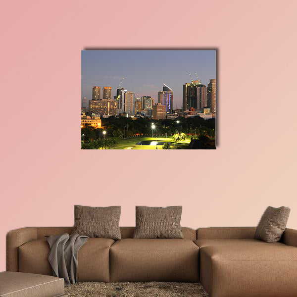 A view of Metro Manila, Philippines multi panel canvas wall art