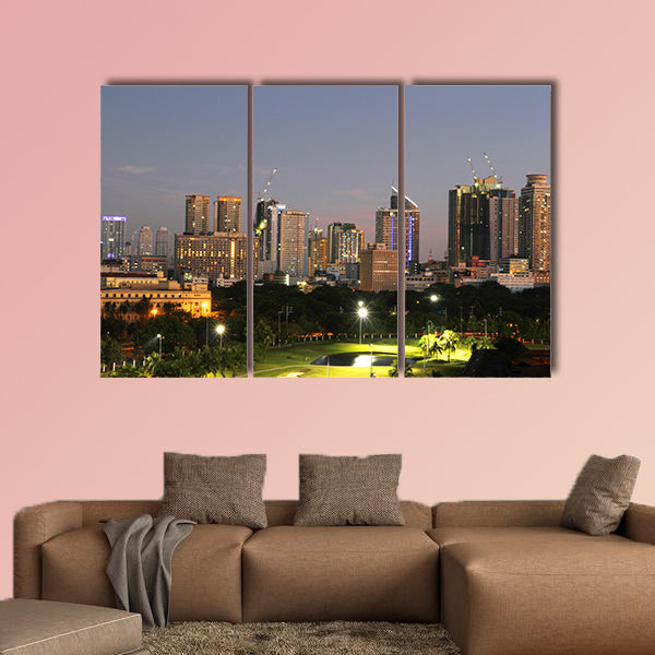 A view of Metro Manila, Philippines multi panel canvas wall art