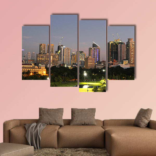 A view of Metro Manila, Philippines multi panel canvas wall art