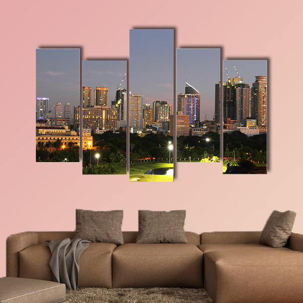 A view of Metro Manila, Philippines multi panel canvas wall art