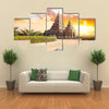 Shore temple at sunset sky in Mamallapuram Tamil Nadu India Multi panel canvas wall art