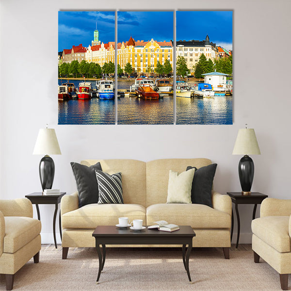 Beautiful summer scenery panorama Multi panel canvas wall art