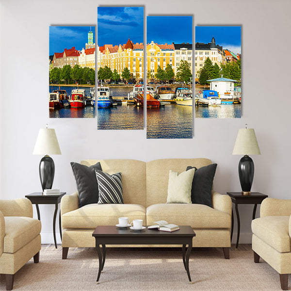 Beautiful summer scenery panorama Multi panel canvas wall art