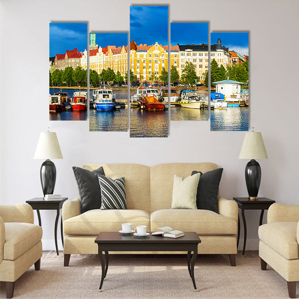Beautiful summer scenery panorama Multi panel canvas wall art