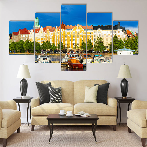 Beautiful summer scenery panorama Multi panel canvas wall art