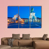 View on the Commerce Square in Lisbon, Portugal multi panel canvas wall art