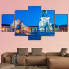 View on the Commerce Square in Lisbon, Portugal multi panel canvas wall art