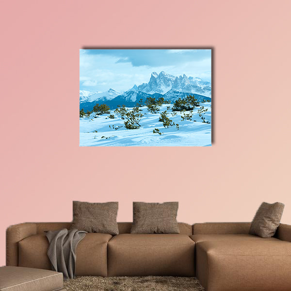 Beautiful winter mountain landscape. View from Rittner Horn wall art