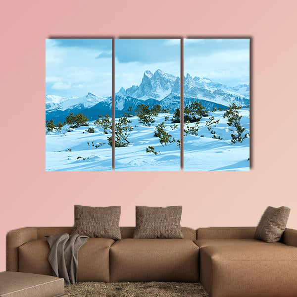 Beautiful winter mountain landscape. View from Rittner Horn wall art