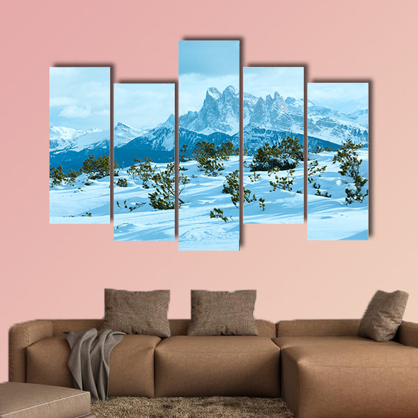Beautiful winter mountain landscape. View from Rittner Horn wall art