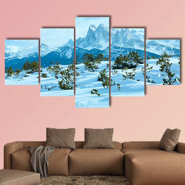 Beautiful winter mountain landscape. View from Rittner Horn wall art