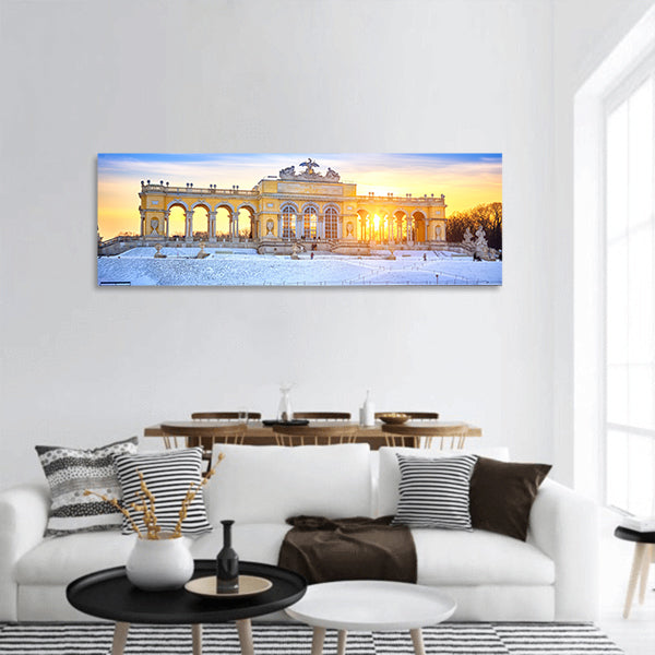 Gloriette at winter, Schonbrunn Palace, Vienna panoramic canvas wall art