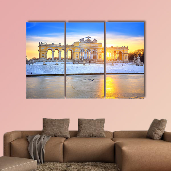 Gloriette at winter, Schonbrunn Palace, Vienna multi panel canvas