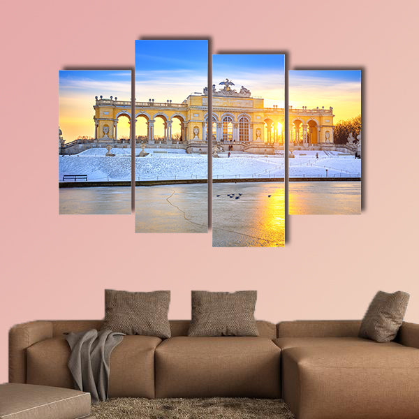 Gloriette at winter, Schonbrunn Palace, Vienna multi panel canvas