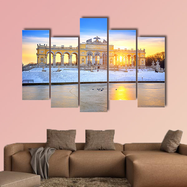 Gloriette at winter, Schonbrunn Palace, Vienna multi panel canvas