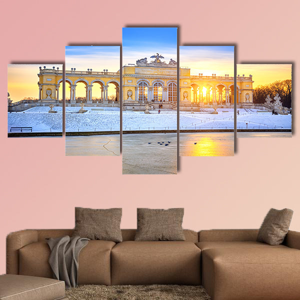 Gloriette at winter, Schonbrunn Palace, Vienna multi panel canvas