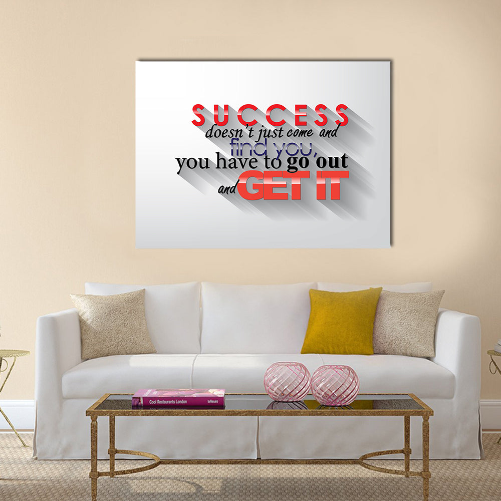 Success quote Multi Panel Canvas Wall Art