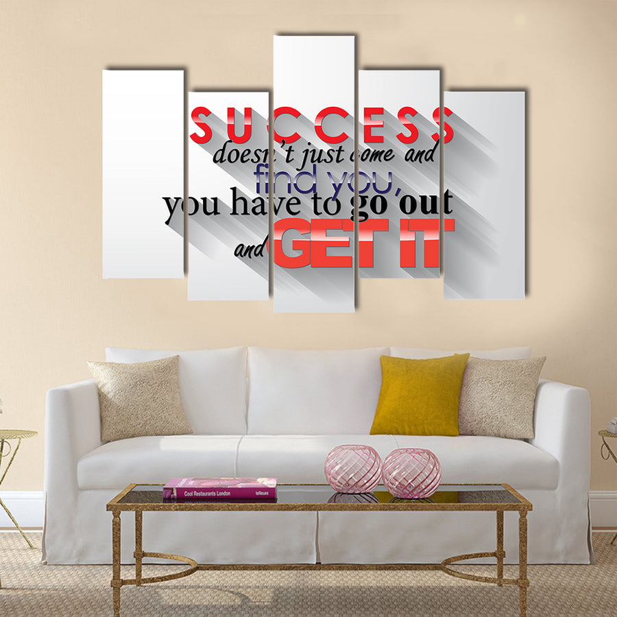 Success quote Multi Panel Canvas Wall Art