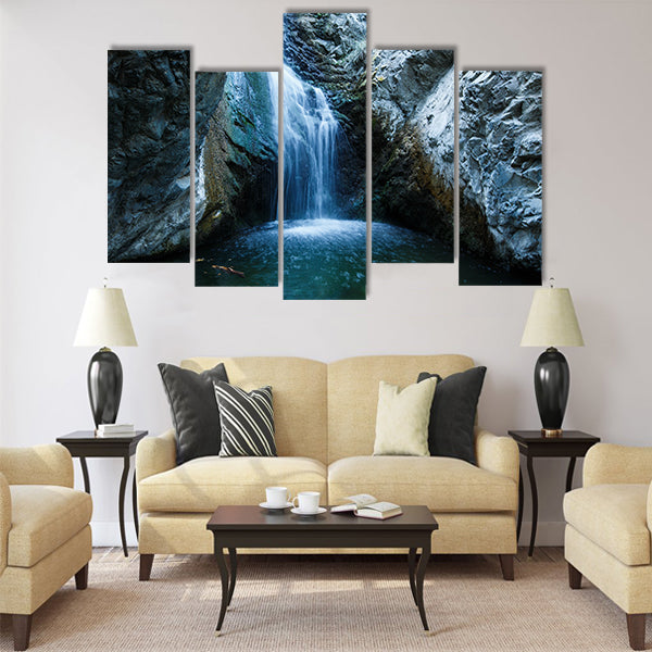 Millomeri waterfalls in Platres near Troodos, Cyprus Multi Panel Canvas Wall Art