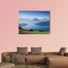 Aerial view of Lucerne Lake with Swiss alpine in summer, Switzerland multi panel canvas wall art