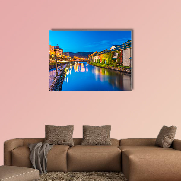Canals of Otaru, Japan multi panel canvas wall art