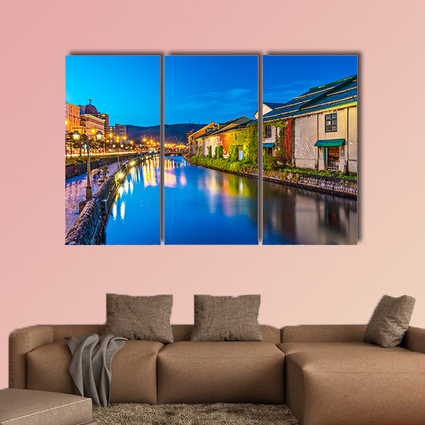 Canals of Otaru, Japan multi panel canvas wall art