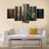 Misty Old Forest Autumn Woods multi panel canvas wall art