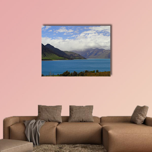 Beautiful lake shore in South Island, New Zealand Multi panel canvas wall art