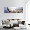 Bald eagle flying above grand canyon panoramic canvas wall art