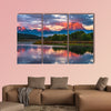 Amazing Sunrise in Grand Teton National Park Multi panel canvas wall art