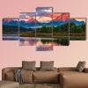 Amazing Sunrise in Grand Teton National Park Multi panel canvas wall art