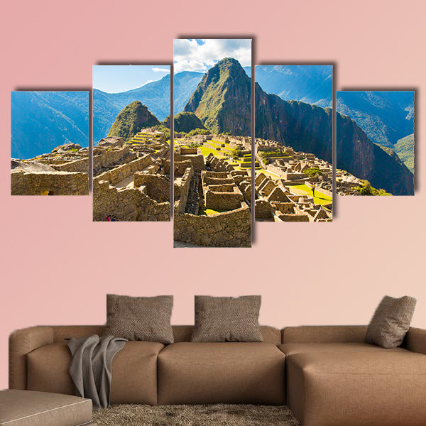 Mysterious city, the Machu Picchu, Peru, South America multi panel canvas wall art