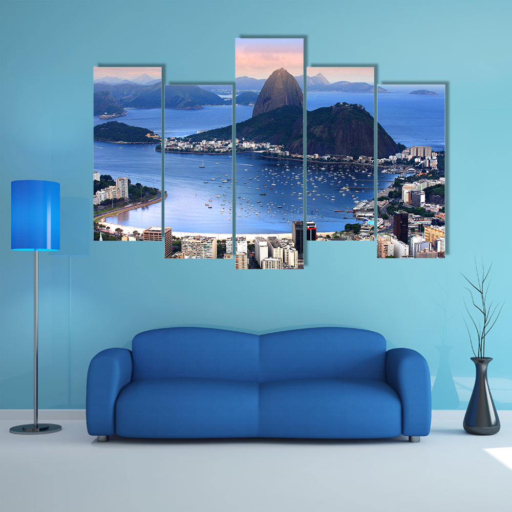 The Rio De Janeiro, Brazil landscape Multi Panel Canvas Wall Art