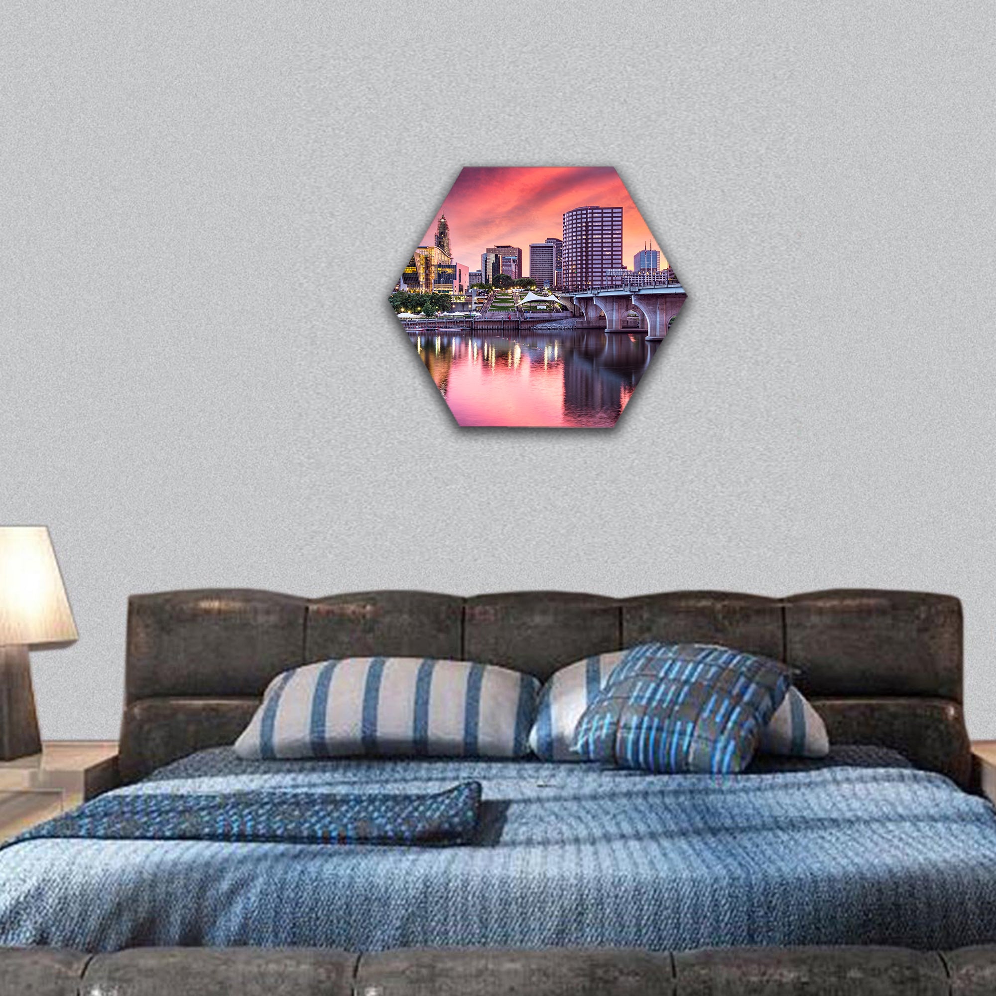Hartford, Connecticut, USA hexagonal canvas wall art
