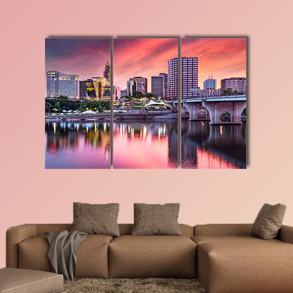 Hartford, Connecticut, USA multi panel canvas wall art