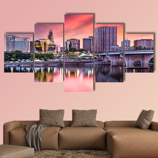 Hartford, Connecticut, USA multi panel canvas wall art