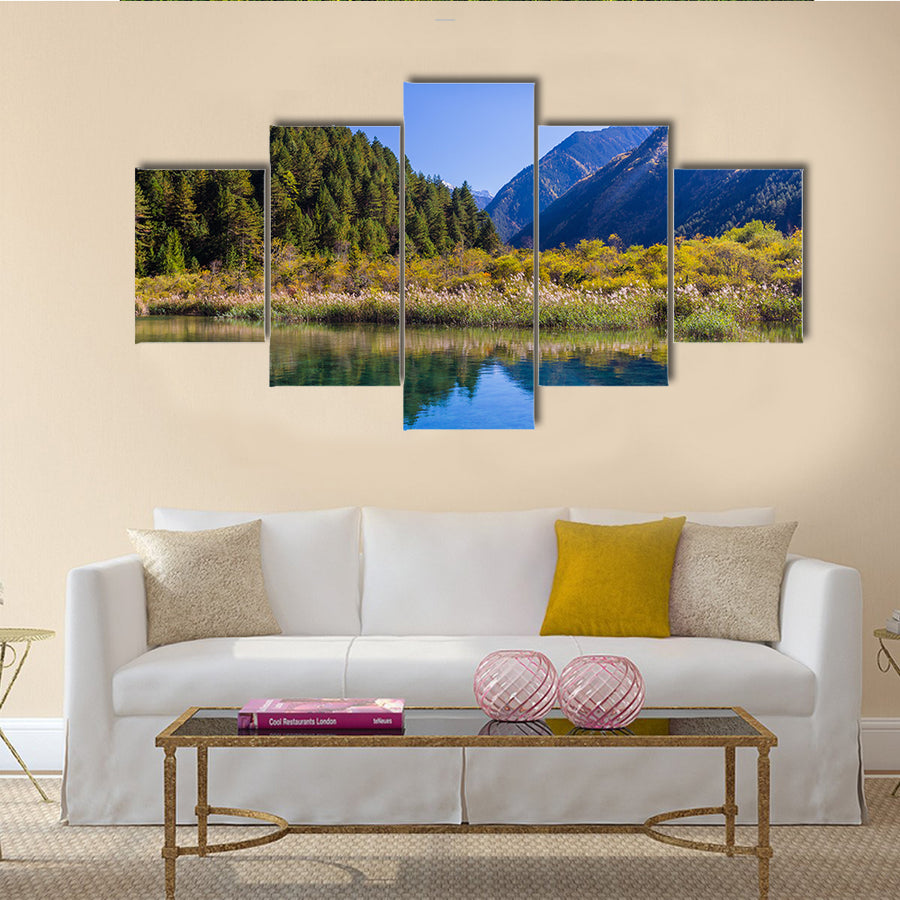 Jiuzhaigou Valley Scenic and Historic Interest Area, Sichuan, China multi panel canvas wall art