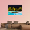 Beautiful tropical swimming pool multi panel canvas wall art