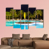 Beautiful tropical swimming pool multi panel canvas wall art